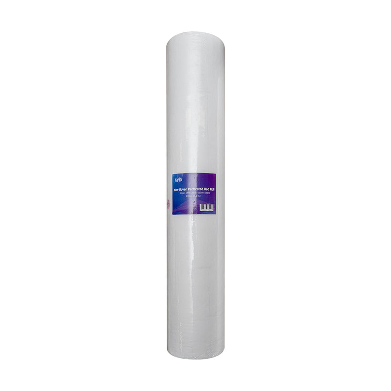 Bob Non-Woven Bed Roll Perforated without Crosscut White 80cm