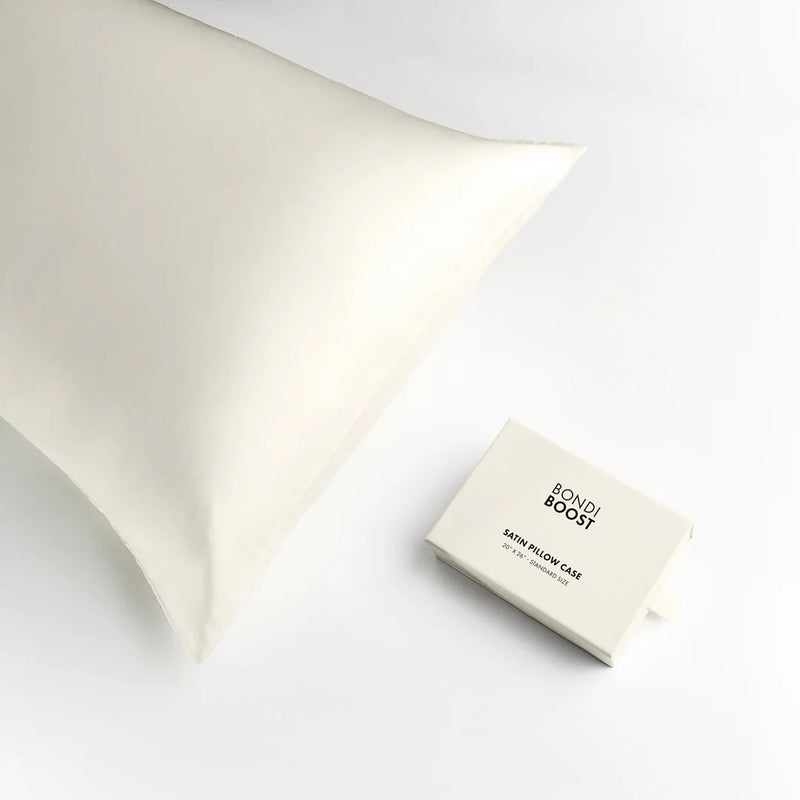 Bondi Boost Satin Pillowcase Ivory (Standard Size)