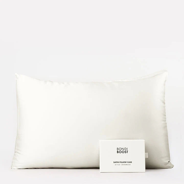 Bondi Boost Satin Pillowcase Ivory (Standard Size)