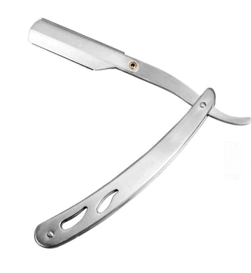 BOB Butterfly Metal Handle Cut Throat Shaving Razor - Chrome Razors Bob