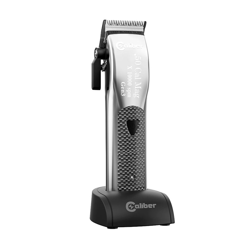 Caliber .50 Cal Mag Cordless Clipper Silver with Charging Dock (Gen 3) with Charging Dock