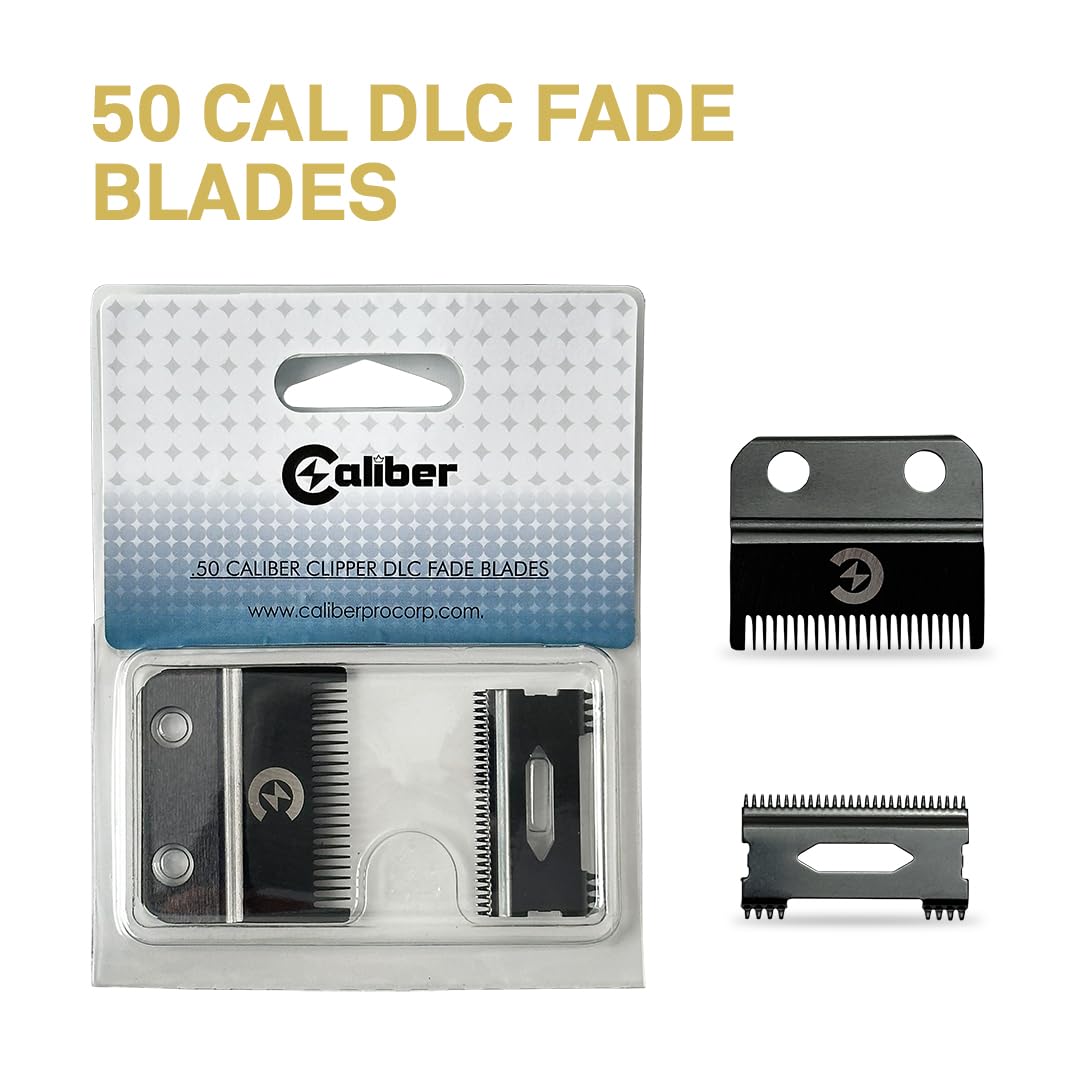 Caliber .50 Cal DLC Ciipper Fade Replacement Blade Trimmer/Clipper Blades Caliber