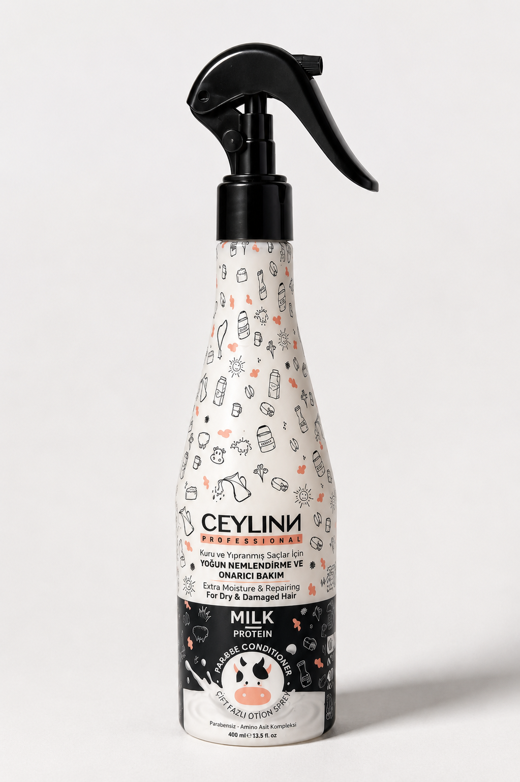 Ceylinn Milk Protein Bi Phase Leave In Treatment Spray 400ml Hair Treatment Leave In Ceylinn