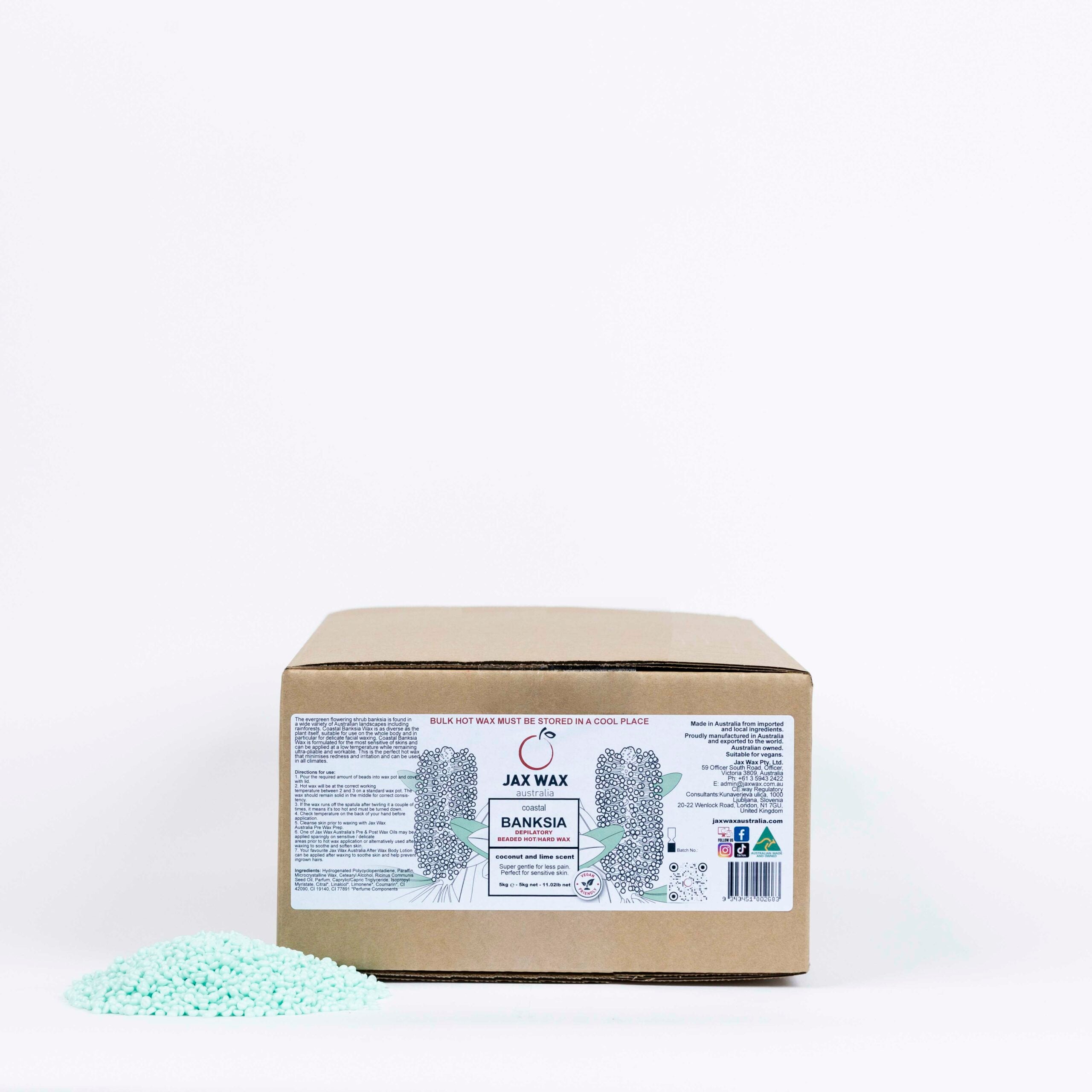 Jax Wax Coastal Banksia Hot Wax Beads 5kg - Bulk Size Waxing Jax Wax