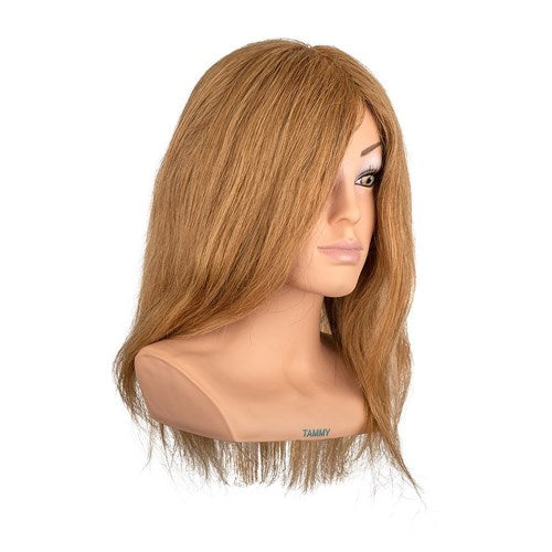 Dateline Professional Mannequin with Shoulders Medium Indian Hair Blonde - Tammy 16inch Mannequin Hair And Beauty Kingdom