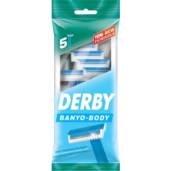 Derby Razor For Body & Delicate Area Shaves 5pk