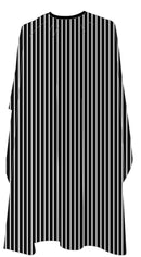 Deyaz Premium Salon Cape with Wide Black & Thin White Stripe