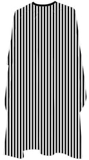 Deyaz Premium Salon Cape with Thick White and Thin Black Stripes Capes Deyaz