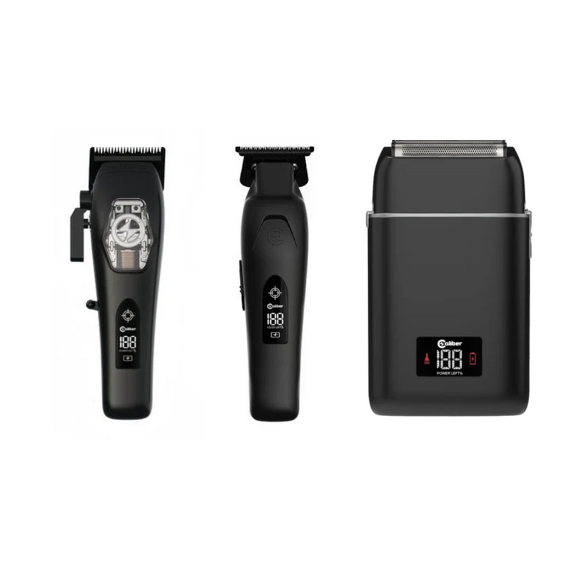 Caliber Disruptor Clipper Laser+ Trimmer and Moab Foil Shaver Trio Kit