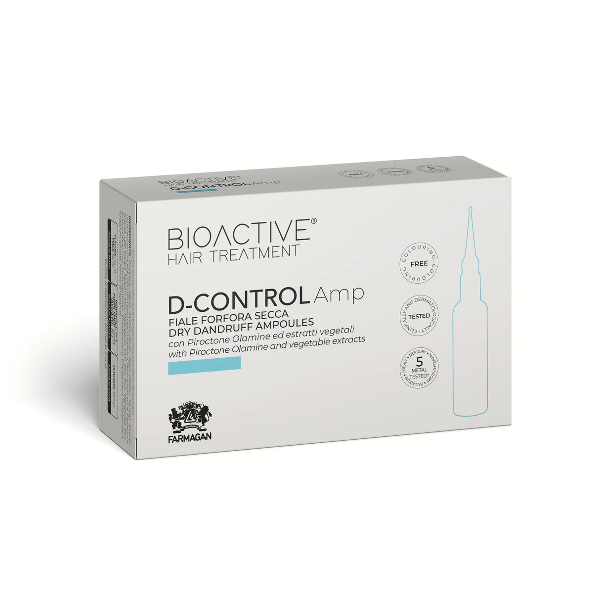 Farmagan Bioactive Hair Treatment D-Control Amp Dry Antidandruff Ampoules 10X75ml