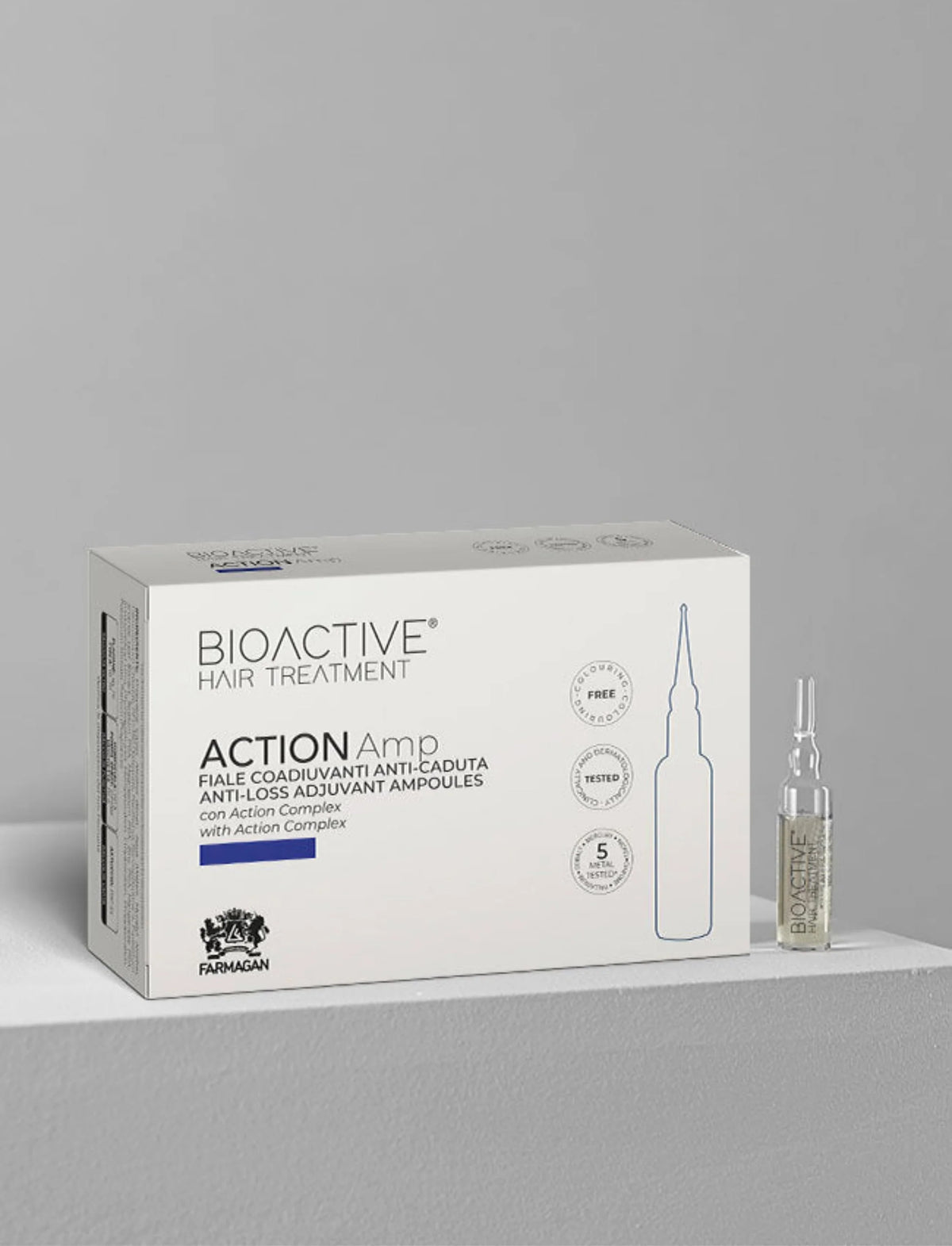 Farmagan Bioactive Hair Treatment Action Amp Adjuvant Anti-Loss Ampoules 10X75ml