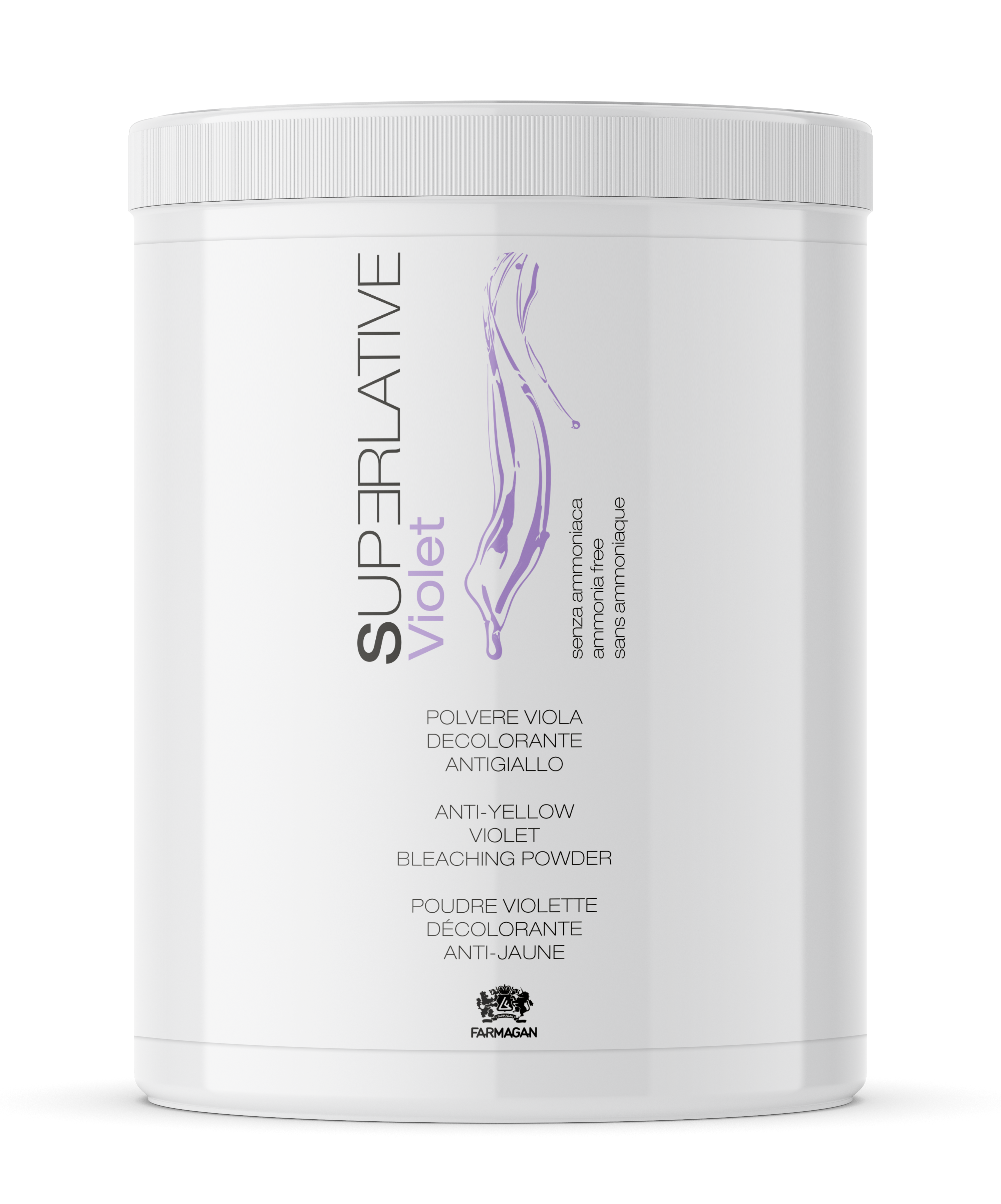 Farmagan Superlative Deco Ammonia Free Anti-Yellow Violet Bleaching Powder 500g - Made in Italy Bleach - Lighteners Farmagan Superlative