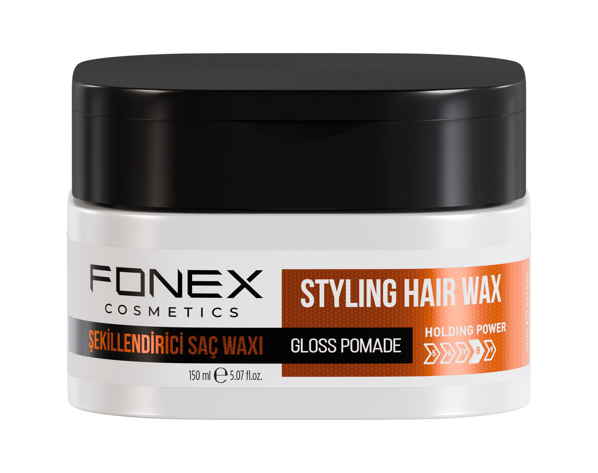 Fonex Gloss Pomade Hair Wax 150ml Strong Hold High Shine Barber Styling Hair Wax Fonex