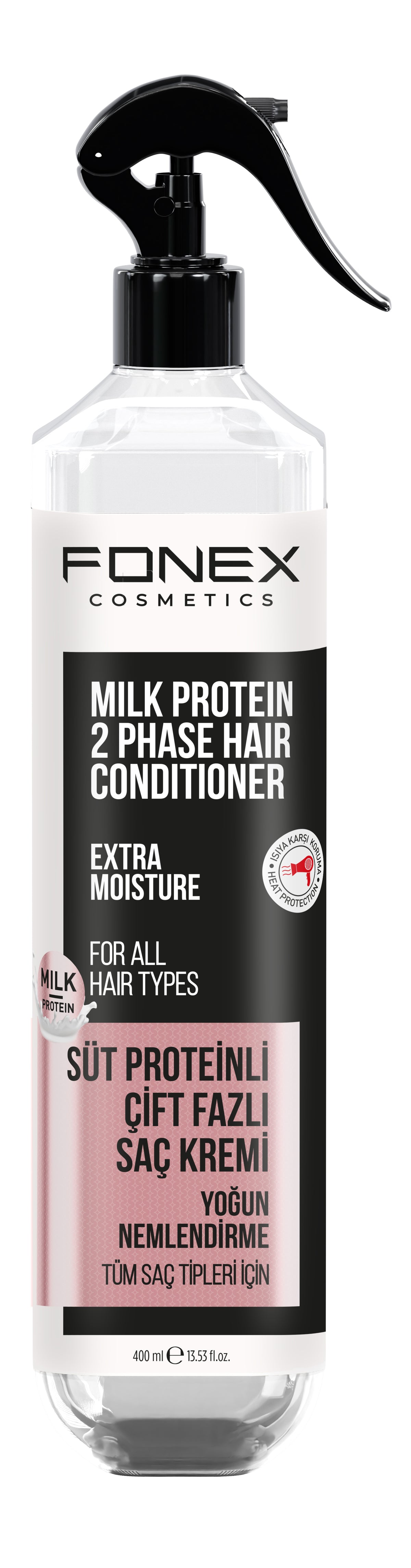 Fonex Milk Protein Bi Phase Leave In Hair Treatment Spray 400ml Hair Treatment Fonex