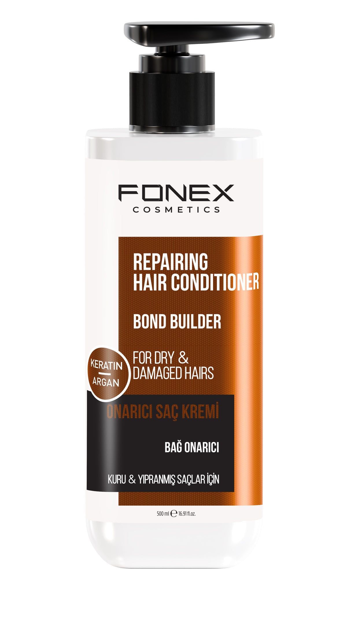 Fonex Repairing Hair Conditioner 500ml – Keratin & Argan Oil for Dry & Damaged Hair Shampoo/Conditioner Fonex