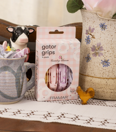 Framar Country Charm Gator Hair Grips - 4pk Hair Clips- Ties - Accessories Framar