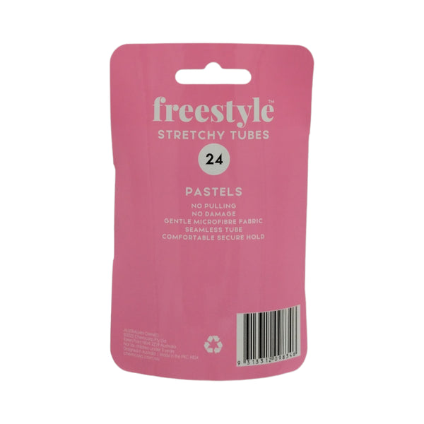 Freestyle Tubes Stretchy Pastels 24pc Hair Clips- Ties - Accessories Freestyle