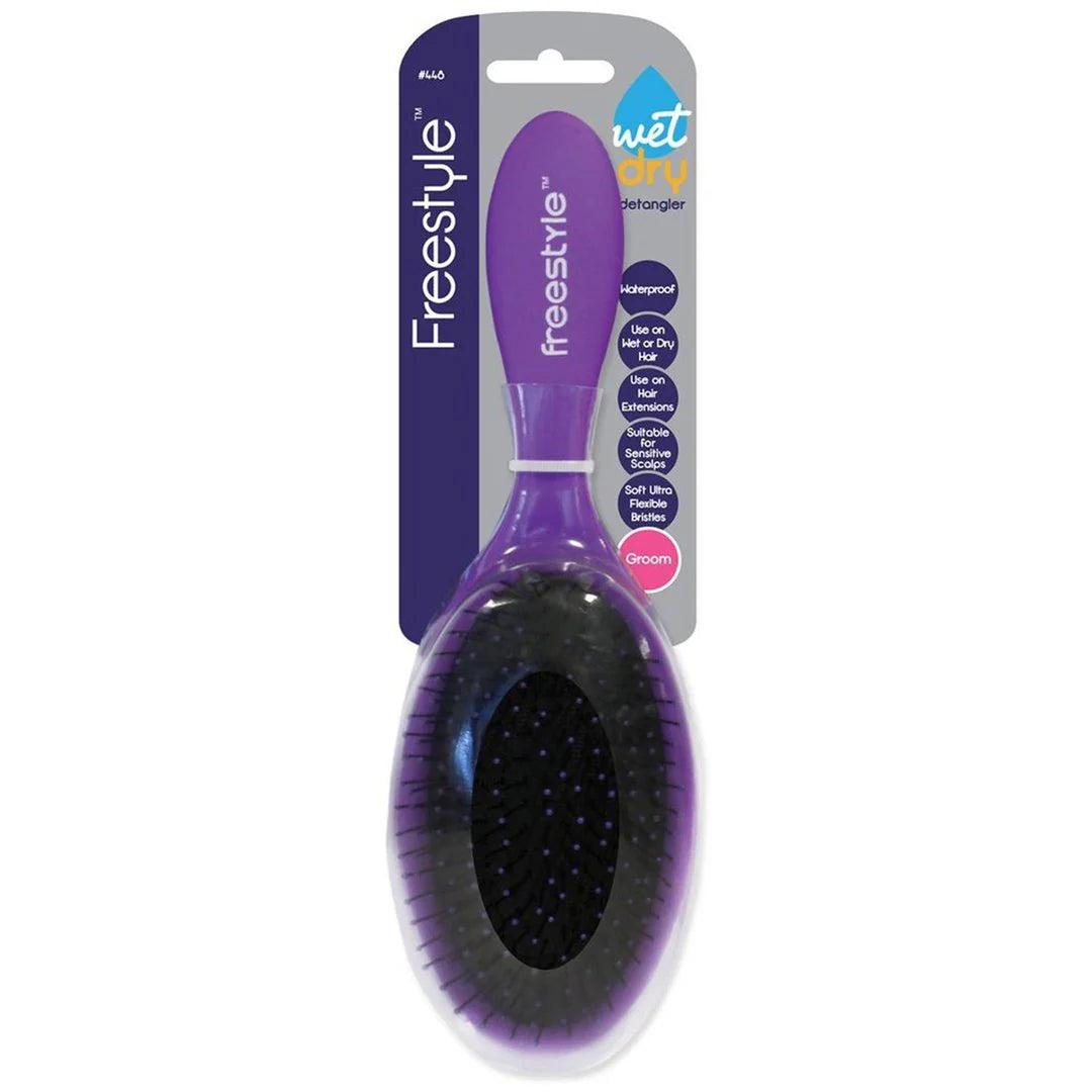 Freestyle FS448 Everyday Wet/Dry Detangler Purple Brush Hair Brush Freestyle