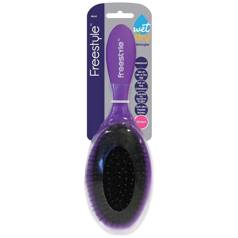 Freestyle Everyday Wet/Dry Detangler Purple Brush FS448