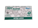 The Glove Company Clear Vinyl Powder-Free Disposable Gloves Extra Large 100pk Gloves Black Air