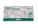 The Glove Company Clear Vinyl Powder-Free Disposable Gloves Small 100pk Gloves Black Air