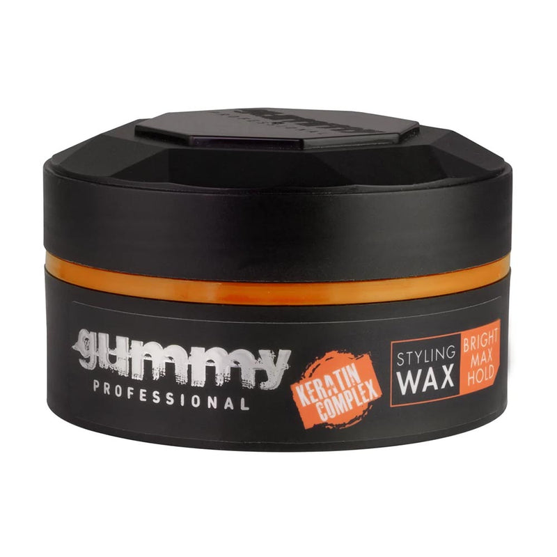 3x Gummy Professional Bright Finish Orange Hair Styling Wax 150ml