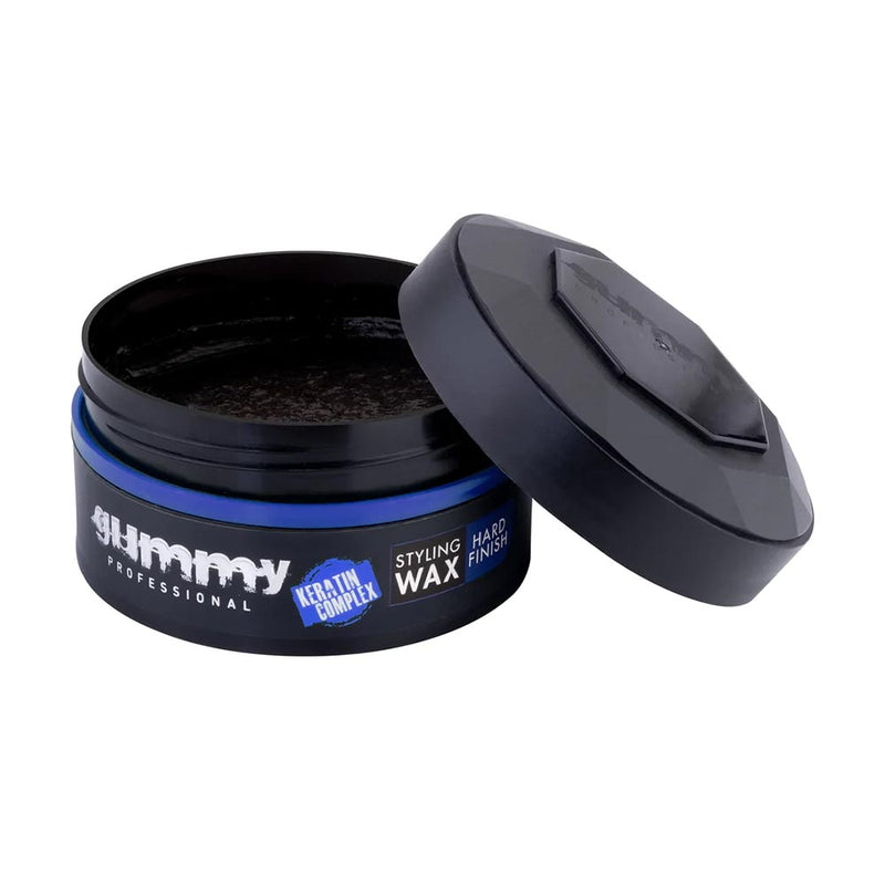 Gummy Professional Keratin Complex Hard Finish Styling Wax 150ml open lid inside