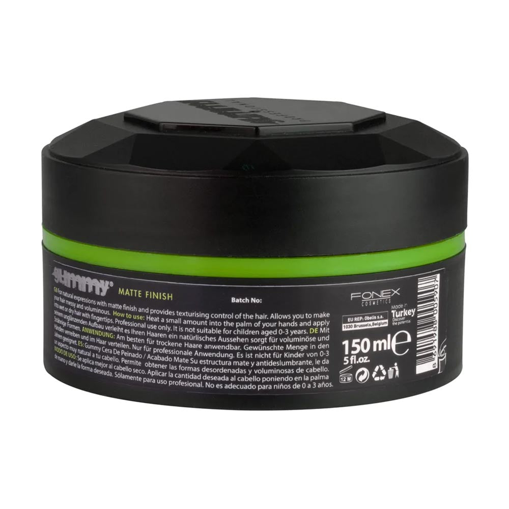 12x Gummy Professional Matte Finish Styling Wax 150ml Hair Wax Gummy