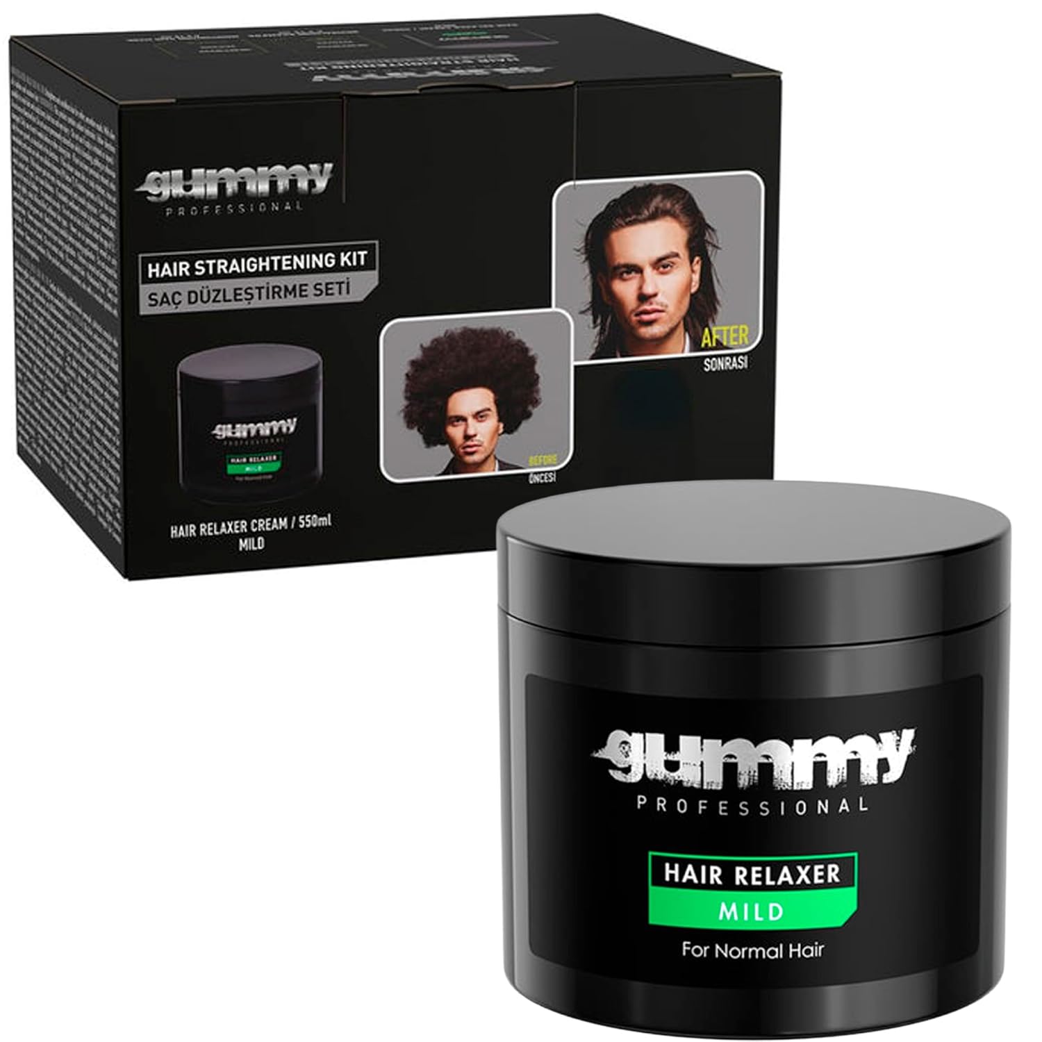 Gummy Professional Hair Relaxer Set - Mild 550ml