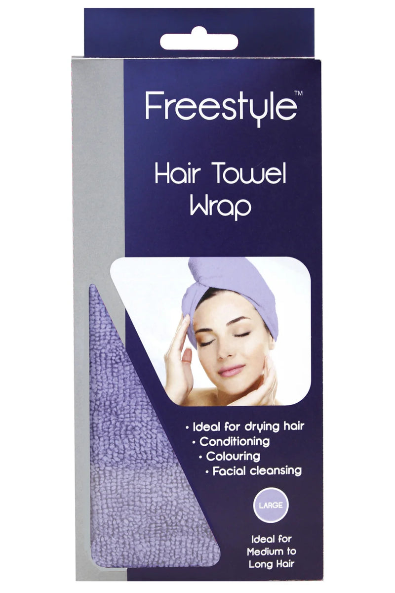 Freestyle Hair Towel Wrap Large Purple