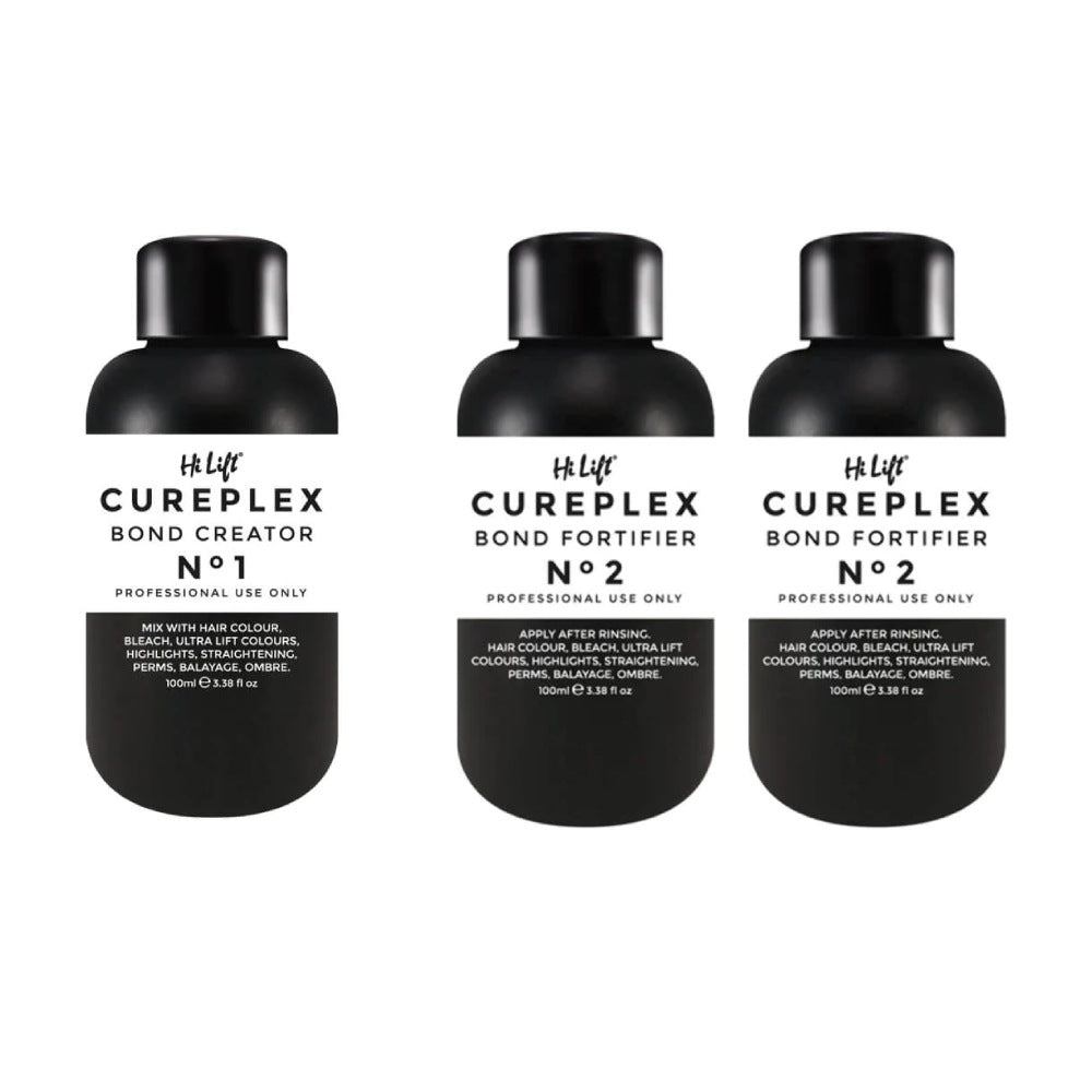 Hi Lift Cureplex Kit 4 100ml (1x #1 100ml, 2x #2 100ml) Colour Removers - Enhancers Cureplex