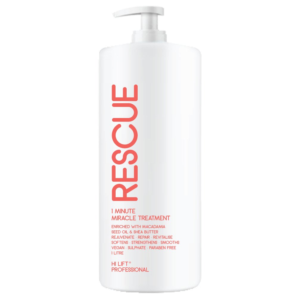 Hi Lift Rescue 1 Minute Miracle Treatment 1L – Intensive Repair Treatment for Dry & Damaged Hair