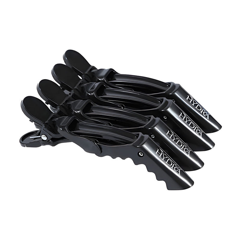 Hydra Crocodile Clips Black 4pc