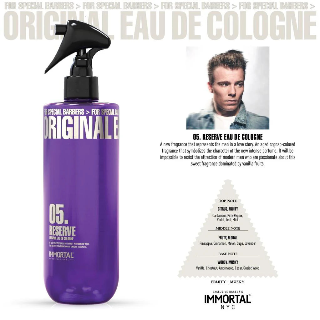 Immortal NYC Eau De Cologne Original 05 Reserve 500ml Cologne Immortal