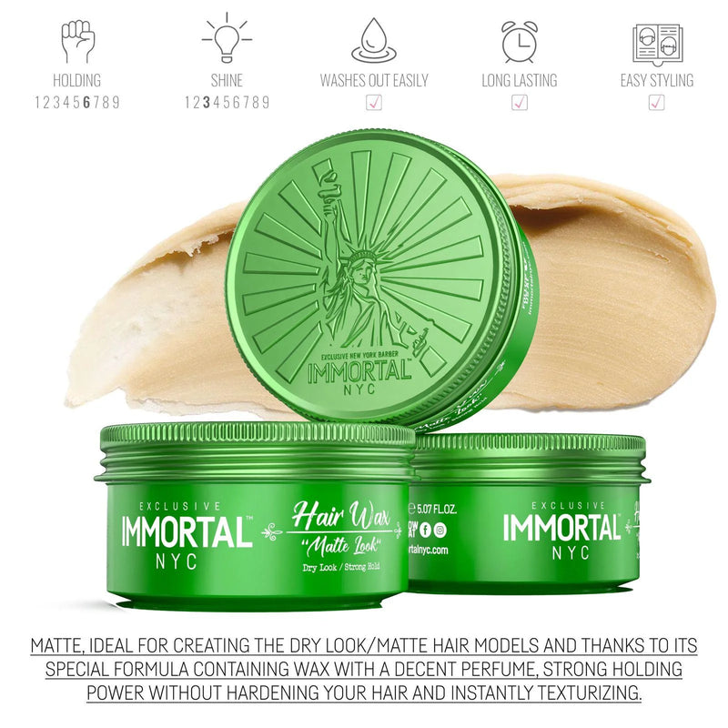 Immortal NYC Matte Look Hair Wax 150ml Hair Wax Immortal