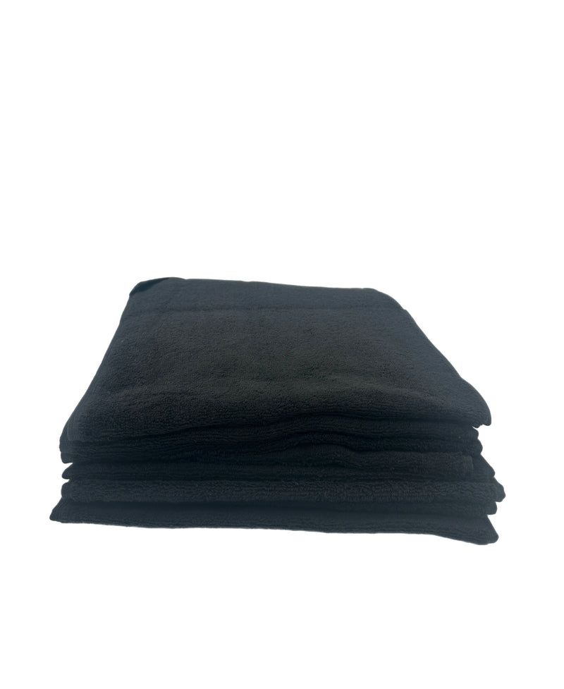 Deyaz Barber & Hairdressing Cotton Towels Black 10pk