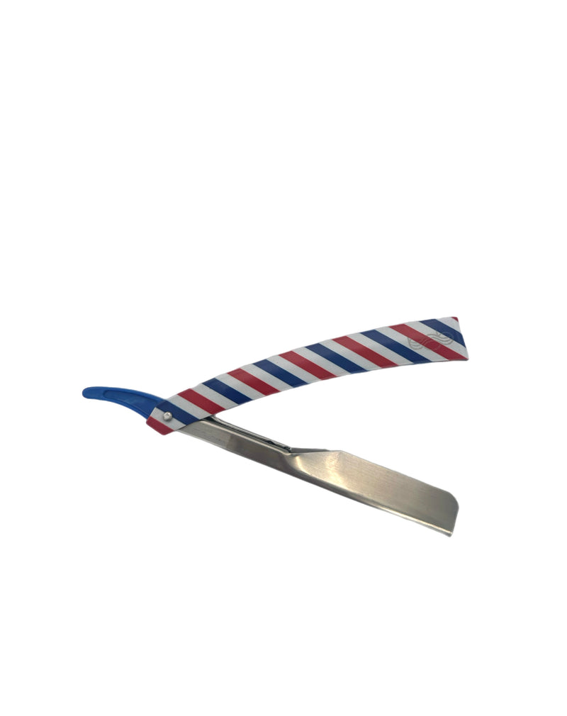 BOB Premium Slide Cut Throat Razor - Barber Pole