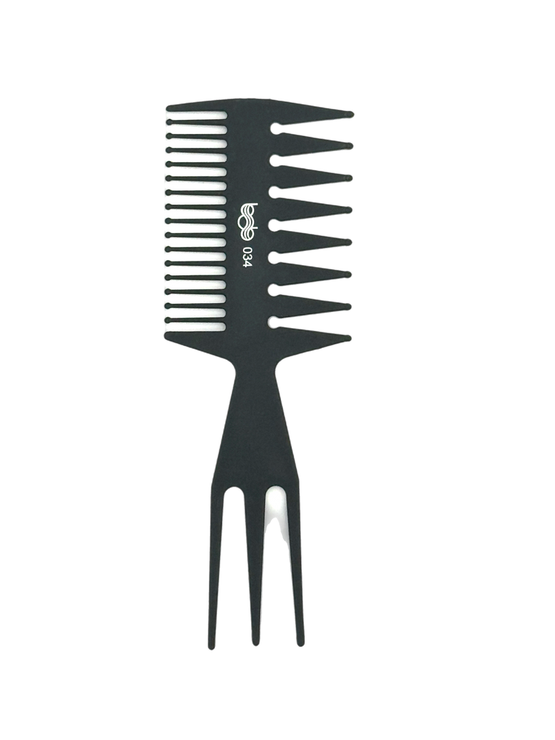 BOB Professional Antistatic Carbon Rake Comb Black 034