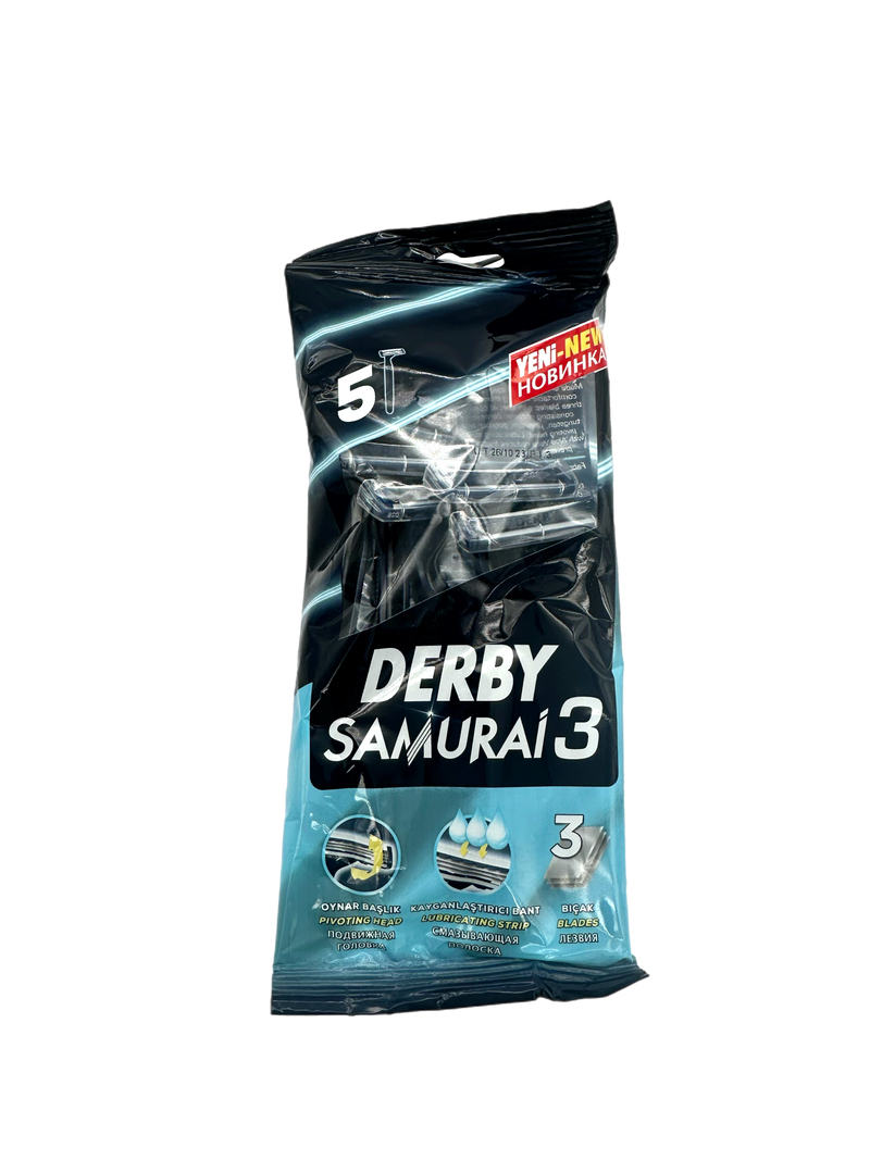 Derby Samurai 3 Triple Blade Razor 5pk
