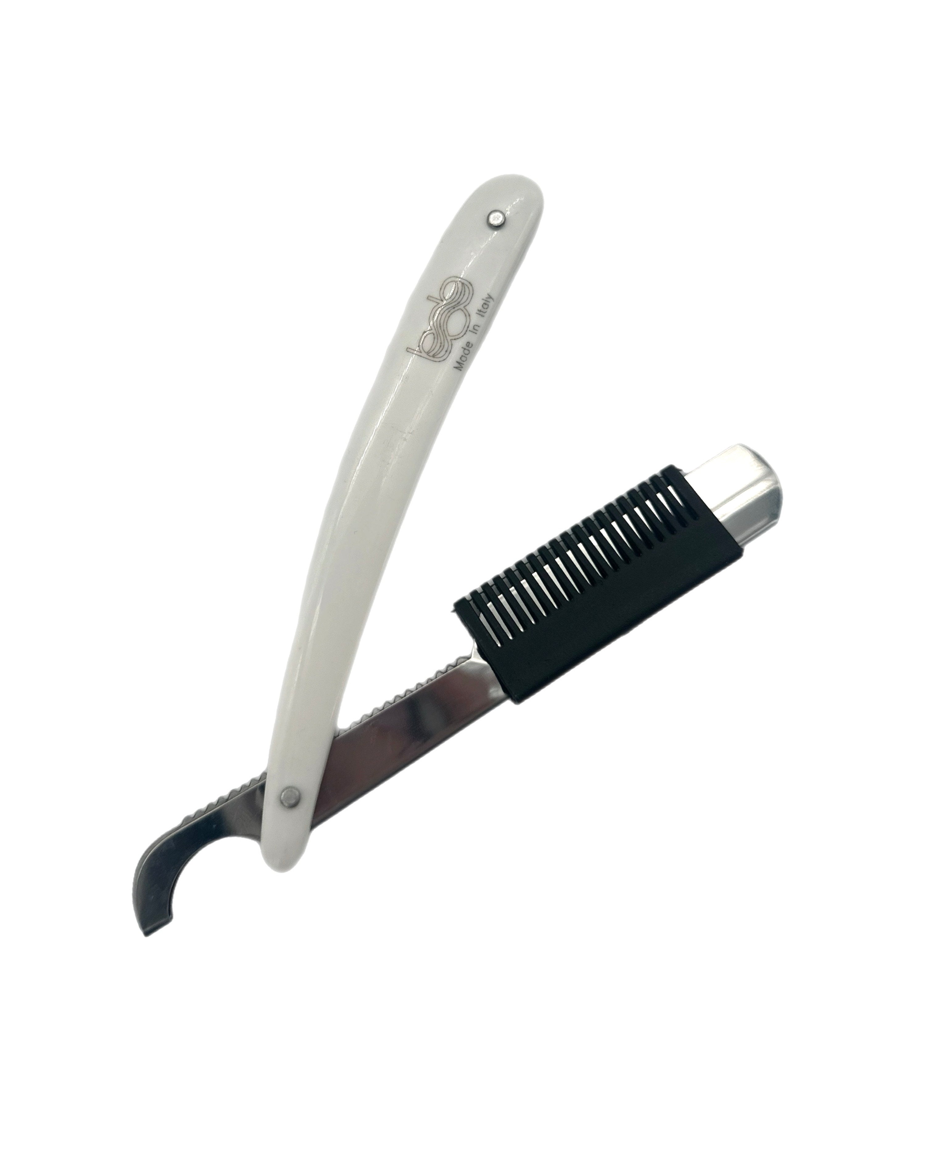 BOB Turkish Cut Throat Razor White - Made In Italy Razors Bob