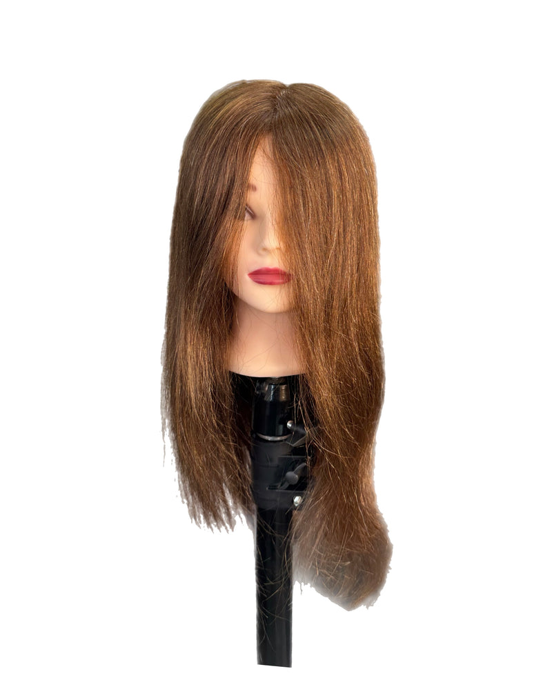 Deyaz Professional Mannequin 20 Inch Human/Animal Protein Hair Brown - Jasmin Mannequins Deyaz