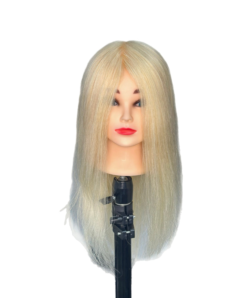 Deyaz Professional Mannequin 18 Inch Human/Animal Protein Hair Blonde - Sarah Mannequins Deyaz