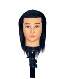 Deyaz Professional Mannequin 8 Inch 100% Human Hair Black - Karl Mannequins Deyaz