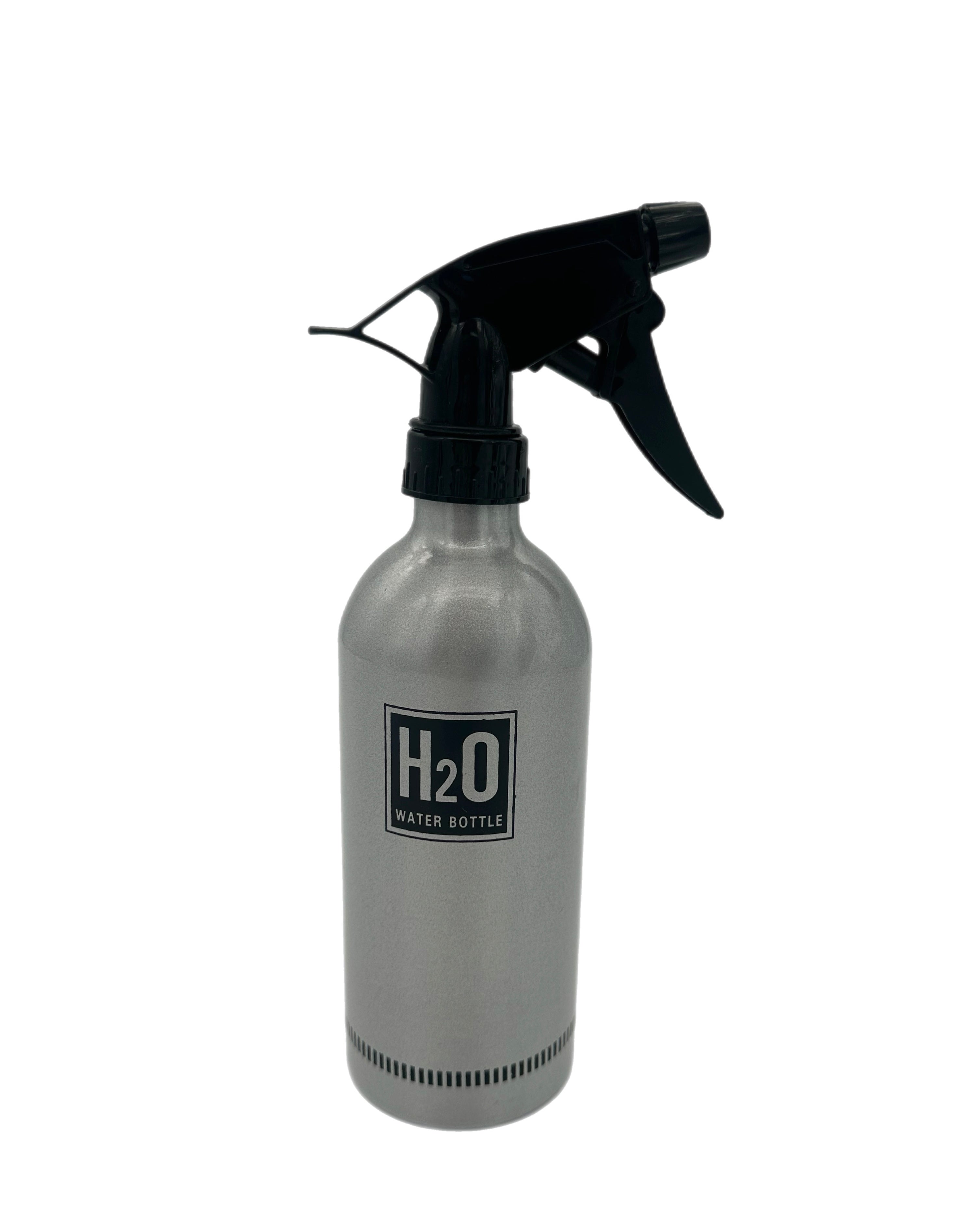 BOB H20 Aluminium Water Spray Bottle Silver 500ml Spray Bottles Bob