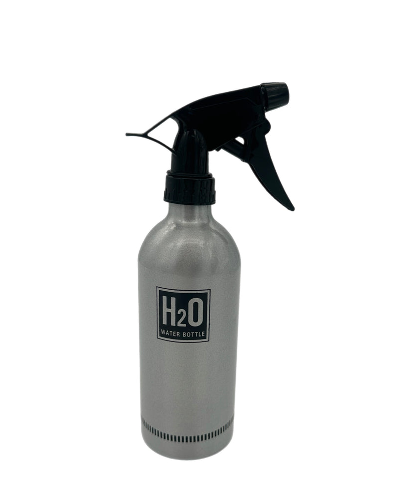 H20 Water Spray Bottle Silver Bob