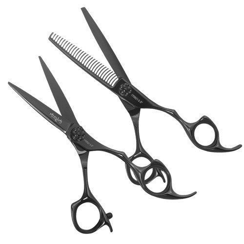 Iceman Mizumi Katani 5.5inch Hairdressing Scissors and Thinner Set Black Scissors Iceman