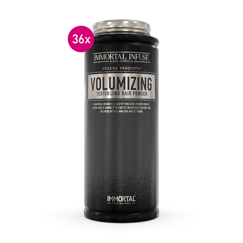 Immortal Infuse Volume Mattifying Hair Styling Powder 30gr Black - Bonus 33% Free - 36 Piece with Display Stand Hair Styling Powder Immortal