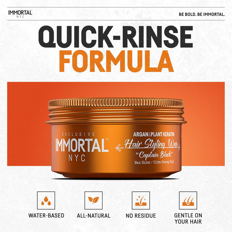Immortal NYC Captain Black Hair Wax 150ml Hair Wax Immortal