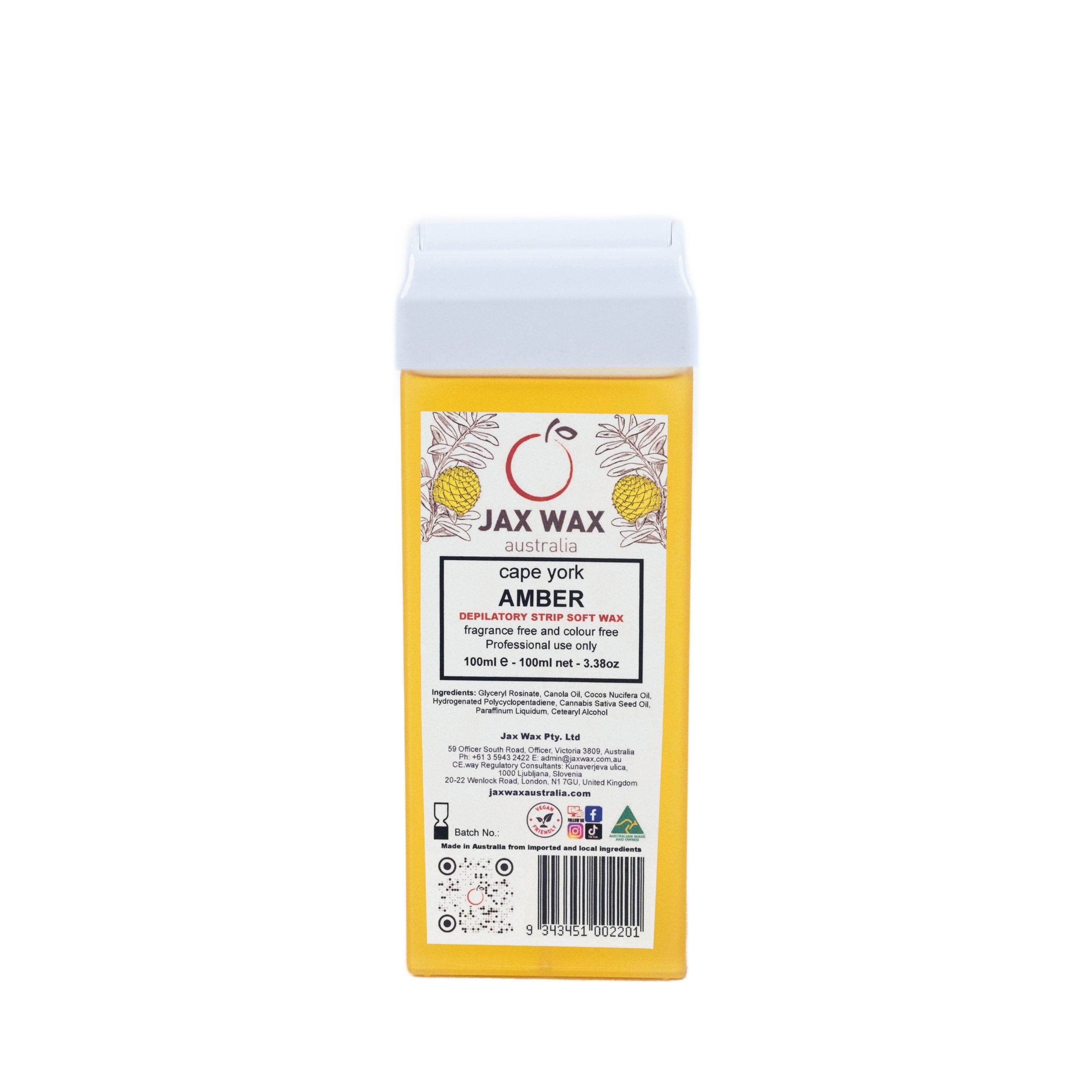 Jax Wax Cape York Amber Strip Wax Cartridge with Roller 100ml Waxing Jax Wax