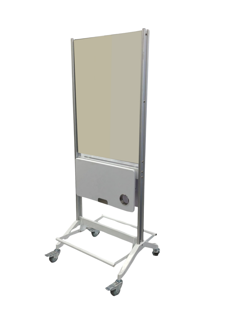 Karma Broome Double Sided Mobile Workstation with Mirror White 060904 Workstations & Mirrors Karma
